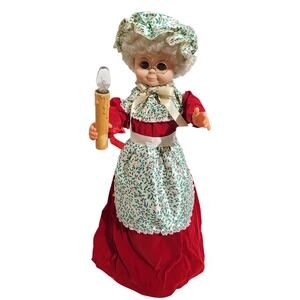 Vintage Rennoc Animation Mrs. Claus Motion Candle Light Christmas TESTED WORKS